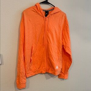 adidas Bright Orange Zip Hoodie with Hood